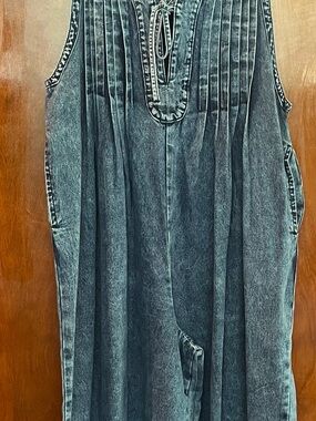BiBi Washed Black Denim Women's Overalls Jumpsuit NWOT